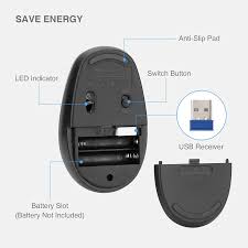 Wireless Mouse ,Rii RM700 2.4G Silent Mouse with USB Receiver for  Laptop,PC,Mac,Chromebook,Windows (Black)