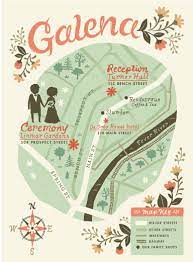 Invites Map Wedding Invitation Illustrated Map Wedding Map