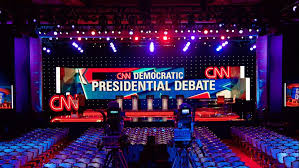 Cnn Presidential Debate Stage Set Design Tv Set Design Set Design