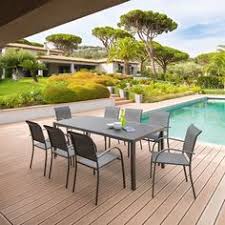 table de jardin aluminium piazza 210 x 100 cm gris anthracite table de jardin table et chaises et agrement de jardin