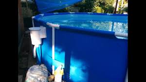 Bestway Bzw Intex Stahlrahmen Pool Wandskimmer Einbau Youtube