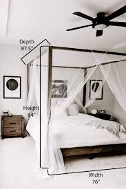 Add two support bars horizontally in between the two side frame pieces of your bed frame. Diy Canopy Bed Crafted By The Hunts