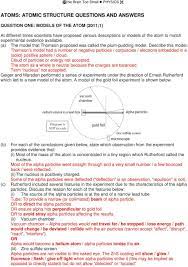 Hello, thanks for visiting this amazing site to search for atomic structure worksheet 3 answer key. Atoms Atomic Structure Questions And Answers Pdf Free Download