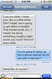 We've already given you ideas for role playing , it's now time to kick it up a notch and combine role playing with games. Nothing Sexier Than Diablo Iii Roleplaying Games In The Bedroom Autocowrecks Funny Collection Of Fail Autocorrects Autocorrect Fail