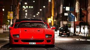 Hd Wallpaper Ferrari F40 City Night Street Wallpaper Flare