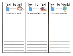 Student Response Sheet To Illustrate And Write About Reading Connections Text To Self Text To Text Connections Reading Connections