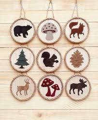 Woodland Ornaments Set Of 9 Forest Animals Christmas Tree Etsy Woodland Ornaments Woodland Christmas Ornaments Animal Ornament