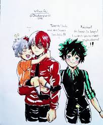 # anime # mha # myheroacademia. Deadvampire32 Dv32 Villain Au Todoroki And Izuku Are Married