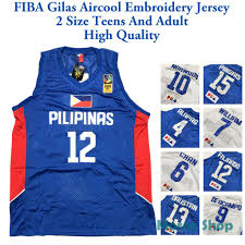 Former members of gilas pilipinas celebrated the win of the men's national basketball team against south korea with a twitter party on wednesday night. Moreo Fiba Gilas Jersey Aircool Embroidery Jersey High Quality Pilipinas Teens And Adult 2 Size Shopee Philippines