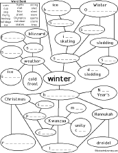 Bonus, they help keep your brain sharp! Winter Word Net Mystery Puzzle Printable Worksheet Enchantedlearning Com