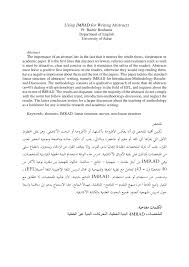 Pdf Using Imrad For Writing Abstracts