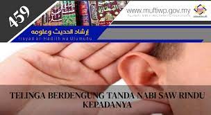 Dalam dunia medis, kondisi di mana seseorang merasakan telinganya berdenging atau berdesing disebut dengan istilah tinnitus. Pejabat Mufti Wilayah Persekutuan Irsyad Al Hadith Siri Ke 459 Telinga Berdengung Tanda Nabi Saw Rindu Kepadanya