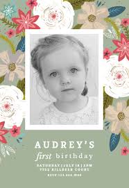 Vivid Floral Birthday Invitation Template Free Greetings Island Floral Birthday Invitations 1st Birthday Invitation Template Kids Invitations