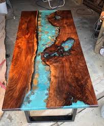 Walnut River Table Live Edge Resin Gorgeous Dining Etsy In 2020 Resin Table Wood Table Diy Resin Table