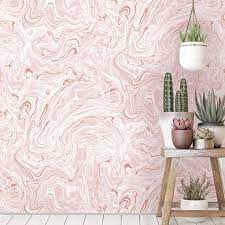 Marbled Flow In Blush White Marble Wallpaper Paste The Wall Mural Wallpaper Marble Effect Wallpaper Blush Wallpaper
