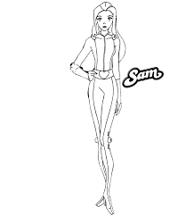 Dessin & coloriage de totally spies en ligne, gratuit à imprimer pour colorier totally spies avec les enfants et adultes. Coloriage Totally Spies Sam Momes Net