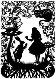 Silhouette Alice In Wonderland Clip Art Black And White Alice Au Pays Des Merveilles Decoupage Du Papier Alice In Wonderland Wonderland Alice In Wonderland Party