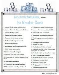 Too many can be overkill. Ice Breaker Questions Ice Breaker Games 50th Birthday Party Themes Ice Breakers