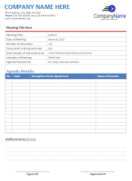 Ms Word Sample Meeting Agenda Template Office Templates Online