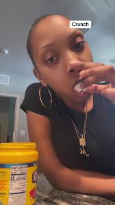 Lady Eating Cornstarch Who Just Got Married