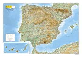It is principally divided between spain and portugal. Reliefkarte Peninsula Iberica 1 1 250 000 Reisebuchladen