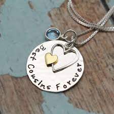 Best Cousins Forever Necklace Cousins Gift Cousins Necklace Cousins Jewelry Cousin Necklace Hand Stamped Necklace Cousin Necklace Cousin Gifts Hand Stamped Necklace Cousin Jewelry
