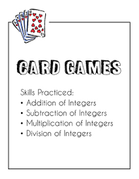 By exercising well and regularly, you can surprise your teacher in class with good answers! Math Card Games Addition Subtraction Multiplication Division Of Integers