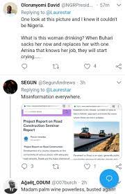 The senate committee on independent national electoral commission (inec) on thursday began screening lauretta onochie and other nominees for appointment as national commissioners of the electoral body. Lauretta Onochie Caught Lying On Twitter Over Nasarawa Jos Road Photos Politics Nigeria