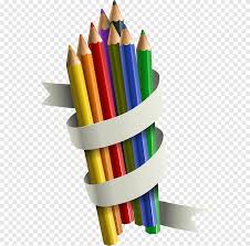 Pensil Warna Pensil Warna Kartun Karakter Kartun Pita Png Pngegg