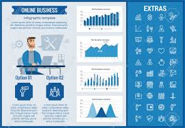Online Business Infographic Template Elements And Icons Infograph