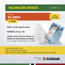 O regulador de medicamentos da ue também disse que seu comitê de medicamentos para uso. Prefeitura De Xanxere Fara Vacinacao Contra A Covid 19 Em Idosos De 66 Anos Municipio De Xanxere