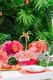 Luxury Flamingo Themed Tablescape Details Details Bloom Box Tropical Wedding Reception Tropical Wedding Tropical Bridal