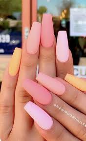 Medium Length Acrylic Black Coffin Nails Designs 50 Glittering Acrylic Nails For Medium Length Nails And Long Nails The First Hand Fashion News For Females In 2020 Best Acrylic Nails Matte Pink Nails Summer Acrylic Nails