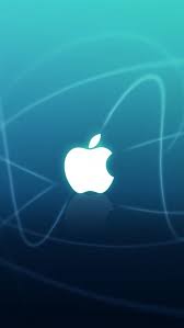 Apple Logo On Blue Background Apple Wallpaper Ipod Wallpaper Flowery Wallpaper