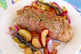 Vegan Pork Tenderloin Roast With Apples And Onions Planted365 Recipe Pork Tenderloin Tenderloin Roast Vegan Recipes
