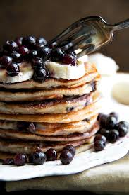 What kind of yogurt for greek yogurt pancakes. Blueberry Banana Greek Yogurt Pancakes Running With Spoons