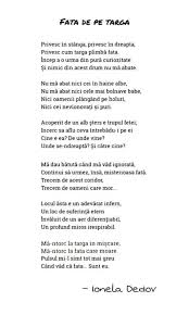 D e f#m nu e nimeni pe drum d e f#m nu e nimeni acum d e f#m nu e nimeni pe strada. Ionela Dedov