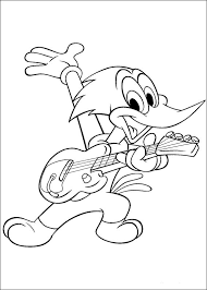 Download and print coloring pages for kids Printable Coloring Sheets Woody Woodpecker 6