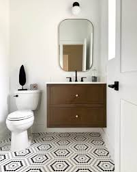 You can make your small bathroom feel larger by being strategic about the style of your ceramic tile. The Top 100 Bathroom Floor Tile Ideas Bathroom Design Ideas Small Bathroom Tiles Guest Bathrooms Bathroom Flooring