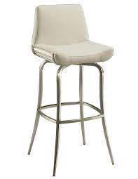 Weiss Charmante Chrom Metall Bar Hohe Zahler Hocker Mit Rucken Elegante Und Moderne Fur Wunderbar Kuche Steel Bar Stools Bar Stools Stainless Steel Bar Stools