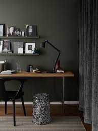 Dark Olive Green Home Office Design Office Interior Design Interior