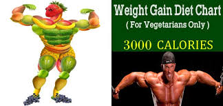 Indian Weight Gain Diet Chart For Vegetarians 3000 Calories