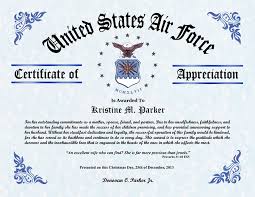 Express gratitude with a heartfelt letter of appreciation. Military Wife And Family Certificate Of Appreciation