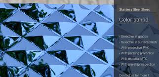 Contemporary wallpaper in industrial style. Mirror Colored Stamped Stainless Steel Sheet Goldeco