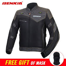 Benkia Summer Mesh Breathable Motorcycle Jacket Retro Style Chaqueta Motorbike Motocross Moto Jacke Black Motorcycle Jacket Moto Clothes Black Motorcycle Boots
