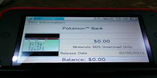 Pokémon bank is a downloadable online application for the nintendo 3ds download: Pokemon Bank Now Available In North America