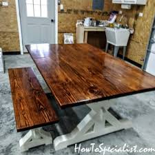 6ft Farmhouse Table Free Diy Plans Howtospecialist How To Build Step By Step Diy Plans 6f In 2020 Build A Farmhouse Table Farmhouse Table Plans Farmhouse Table