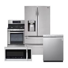 Lg Stainless Steel Refrigerator 4 Piece Package Home Depot Pkg 3 597 Kitchen Appliance Packages Outdoor Kitchen Appliances Kitchen Appliances