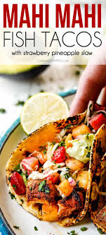 Combine sour cream, avocado, cilantro, lime juice, lime zest and serrano pepper in a blender; Mahi Mahi Fish Tacos Video Stove Oven Or Grill How To Make Ahead In 2020 Mahi Mahi Fish Tacos Fish Tacos Mahi Fish