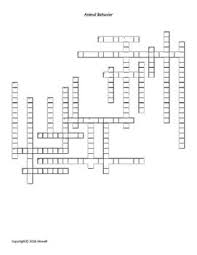 Animal Behavior Crossword For Biology Ii Animal Behavior Biology Behavior